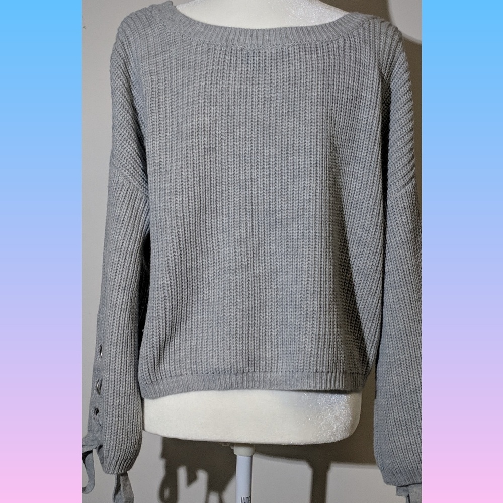 Love By Design Gray Boho Sweater Size XL - Picture 3 of 3